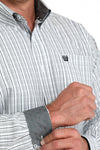 CINCH Apparel & Accessories Men's Cinch LSWht/Blk Stripe Shirt