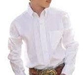 Cinch Boys Shirts Boy's Cinch LS White Button Shirt