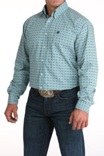 Cinch Men's Shirts Men's Cinch Blue Diamond Print Shirt