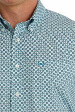Cinch Men's Shirts Men's SS Cinch Arenaflex Blue  Print