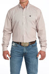Cinch Mens Cinch Pink Basketweave Button Down Western Shirt