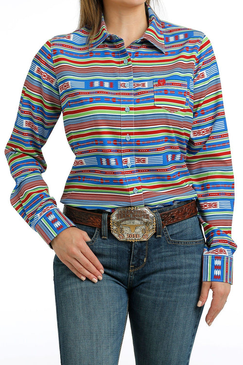 Cinch Women’s Shirt Women's Cinch LS Multi Stripe Arenaflex