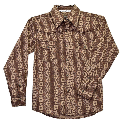 Cowboy Hardware Apparel & Accessories Boys CH Tonal Aztec Chocolate