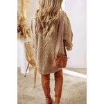 Women's Parchment Cable Knit Sweater Dress