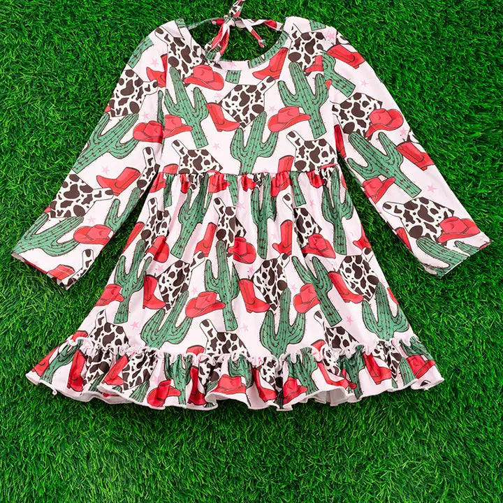 Girl's Cowgirl Cactus Dress