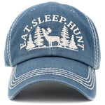 Faire Apparel & Accessories Blue Men's Eat Sleep Hunt Ball Cap