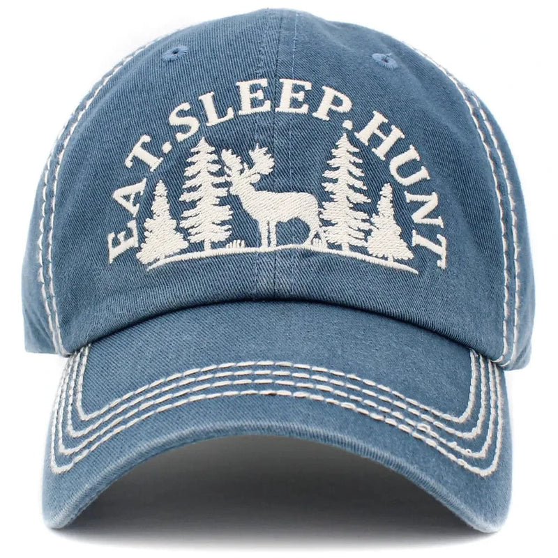 Faire Apparel & Accessories Blue Men's Eat Sleep Hunt Ball Cap