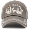Faire Apparel & Accessories Gray Men's Eat Sleep Hunt Ball Cap