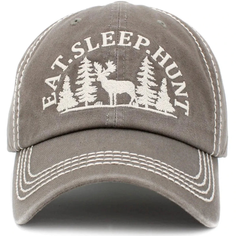 Faire Apparel & Accessories Gray Men's Eat Sleep Hunt Ball Cap