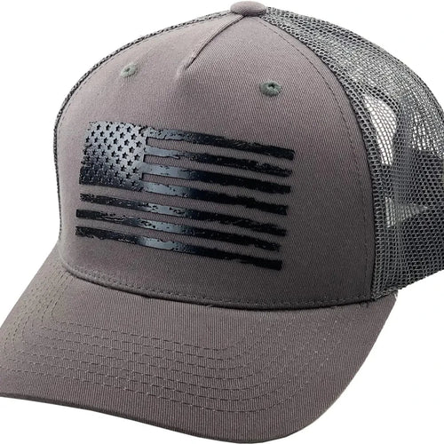 Faire Apparel & Accessories Gray Men's Flag Print Mesh Ball Cap