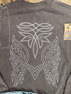 HRT & LUV Apparel & Accessories Women's Brown Boot Stitch Sweat shirt
