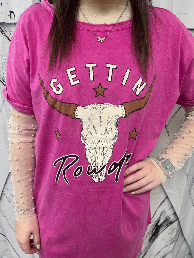 HRT & LUV Women's Apparel Women's "Gettng Rowdy" Magenta Dress