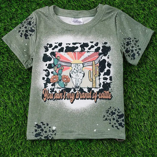 Kids Charm Online Girl's Clothing Girl's "You Ain't My Brand Of Cattle" Tee