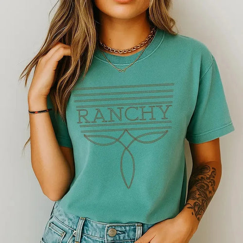 La La Sister Apparel & Accessories Women's Western Stitched Ranchy Seafoam Shirt