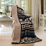 Linen Mart Apparel & Accessories Southwestern Aztec Fleece Throw