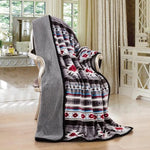 Linen Mart Apparel & Accessories Southwestern Aztec Fleece Throw