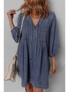 Little Daisy Closet Apparel & Accessories Women's Denim V-Neck Dress