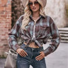 Lovesoft Apparel & Accessories Women's Oversized Greed Plaid Shirt