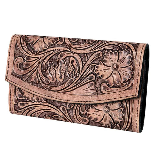 LS Western Apparel & Accessories Hand Tooled Leather Wallet