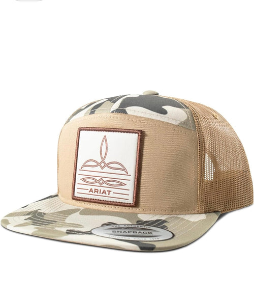 M&F Apparel & Accessories Ariat Bootstitch Camo Khaki Hat