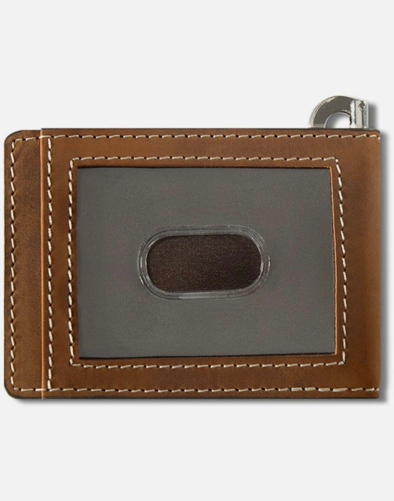 M&F Apparel & Accessories Ariat Brown Flag Patch BiFold Money Clip