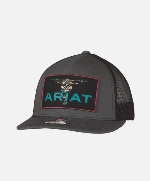 M&F Apparel & Accessories Ariat Charcoal Skull Hat