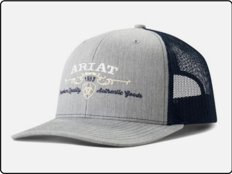 M&F Apparel & Accessories Ariat Grey/Navy 1993 Hat