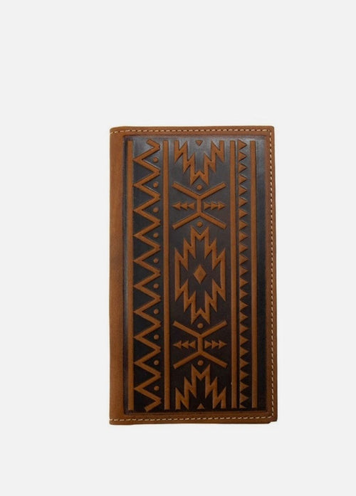 M&F Apparel & Accessories Rodeo Nocona Brown Southwestern Embossed Wallets