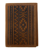 M&F Apparel & Accessories Tri-Fold Nocona Brown Southwestern Embossed Wallets