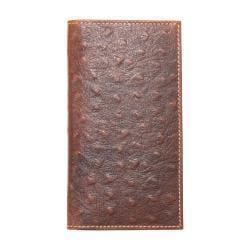 M&F Apparel & Accessories Rodeo Nocona Ostrich Print Brown Wallet