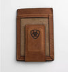 M&F Ariat Leather/Canvas Money Clip