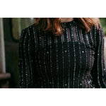 Marigold Kiss Apparel & Accessories Women's Night Fever Black Mesh Top