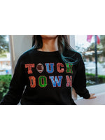 Marigold Kiss Apparel & Accessories Women's Sequin Touchdown LS Tee