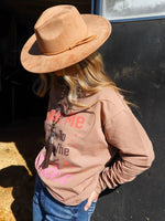 Marigold Kiss Women's Apparel Curvy Rodeo Brown Sweat Shirt