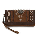 Montana West Apparel & Accessories Montana West Brown Cut Out Embroidered wallet