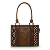 Montana West Apparel & Accessories Montana West Brown Cut-out Embroidery Purse