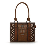 Montana West Apparel & Accessories Montana West Brown Cut-out Embroidery Purse