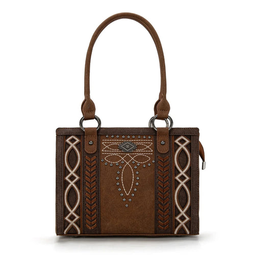 Montana West Apparel & Accessories Montana West Brown Cut-out Embroidery Purse