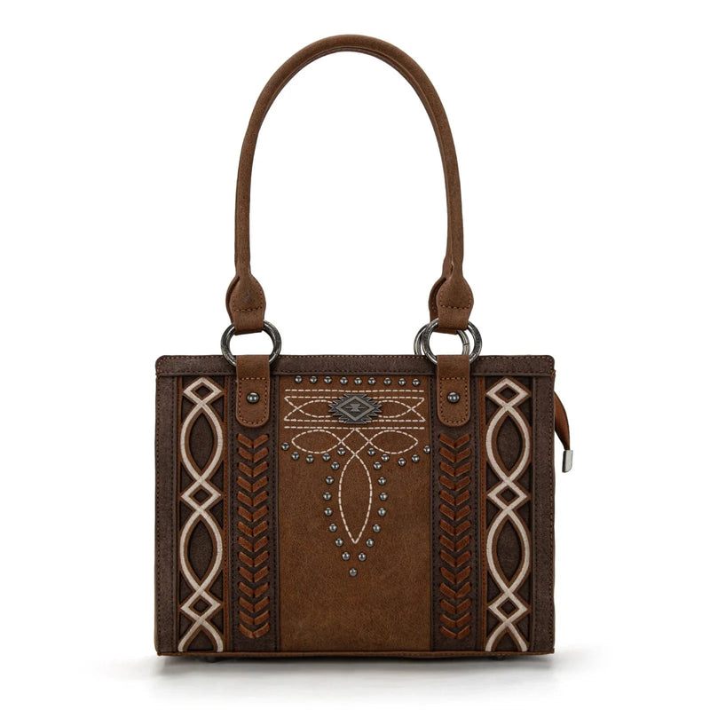 Montana West Apparel & Accessories Montana West Brown Cut-out Embroidery Purse