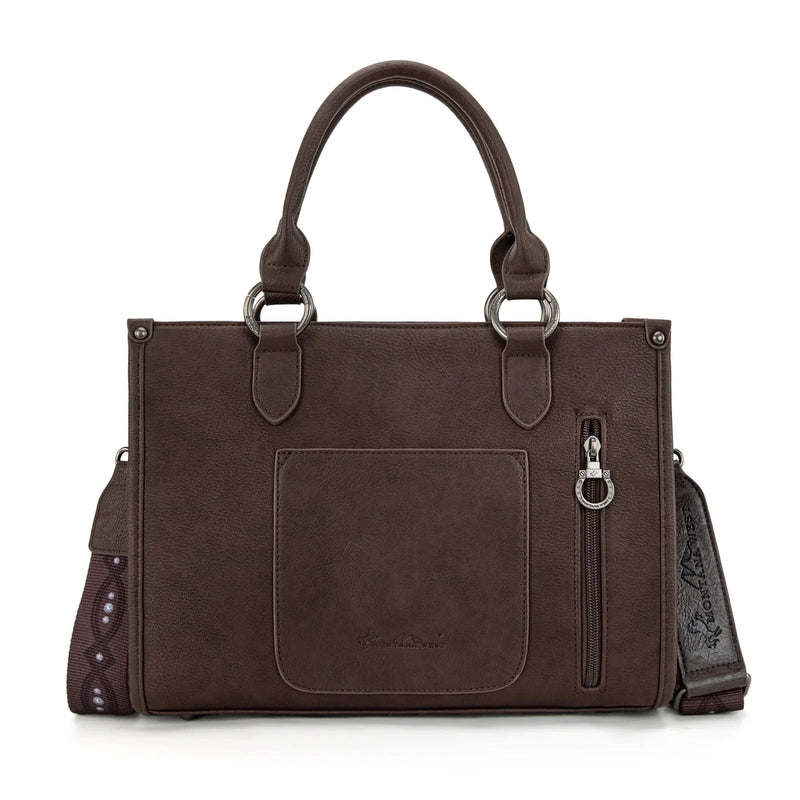 Montana West Apparel & Accessories MW Coffee CC Embroidered Tote