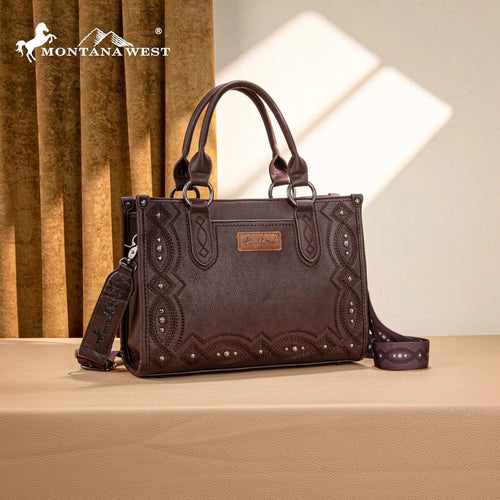 Montana West Apparel & Accessories MW Coffee CC Embroidered Tote