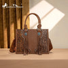 Montana West Apparel & Accessories MW Tooled Brown Concho Tote