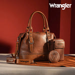 Montana West Apparel & Accessories Wrangler 3 Pcs Buckle Classic Crossbody - Brown