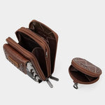 Montana West Apparel & Accessories Wrangler 3 Pcs Buckle Classic Crossbody - Cow