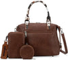 Montana West Apparel & Accessories Wrangler 3 Pcs Buckle Classic Crossbody - Cow