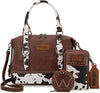 Montana West Apparel & Accessories Wrangler 3 Pcs Buckle Classic Crossbody - Cow