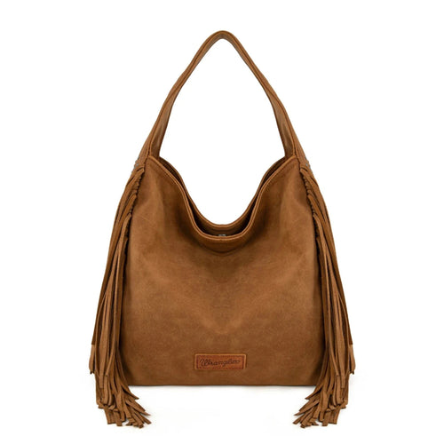 Montana West Apparel & Accessories Wrangler Brown Fringe Hobo Bag