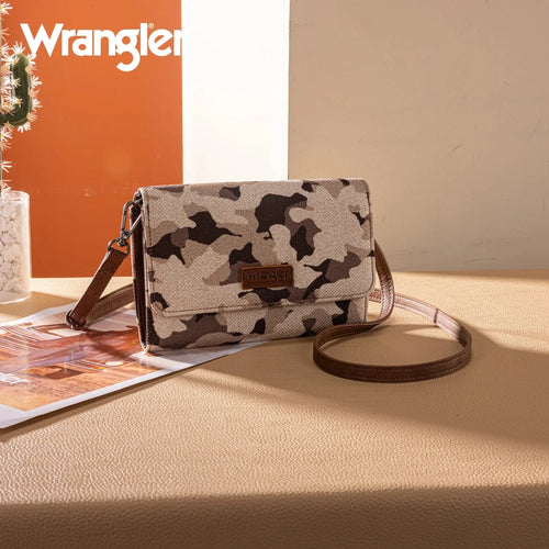 Montana West Apparel & Accessories Wrangler Camo Print Clutch/Crossbody