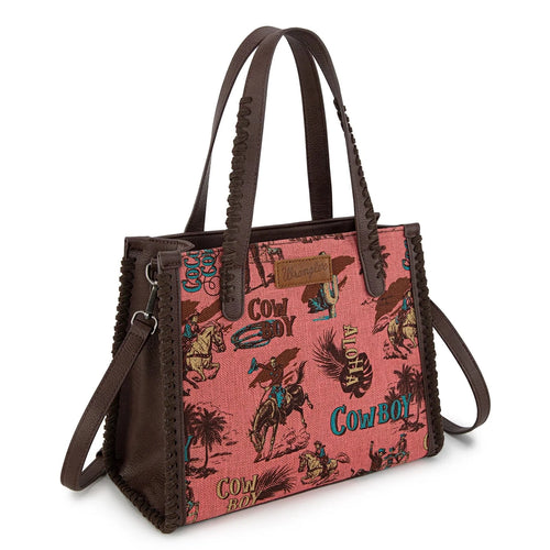 Montana West Apparel & Accessories Wrangler Pink Vintage Retro CC Purse