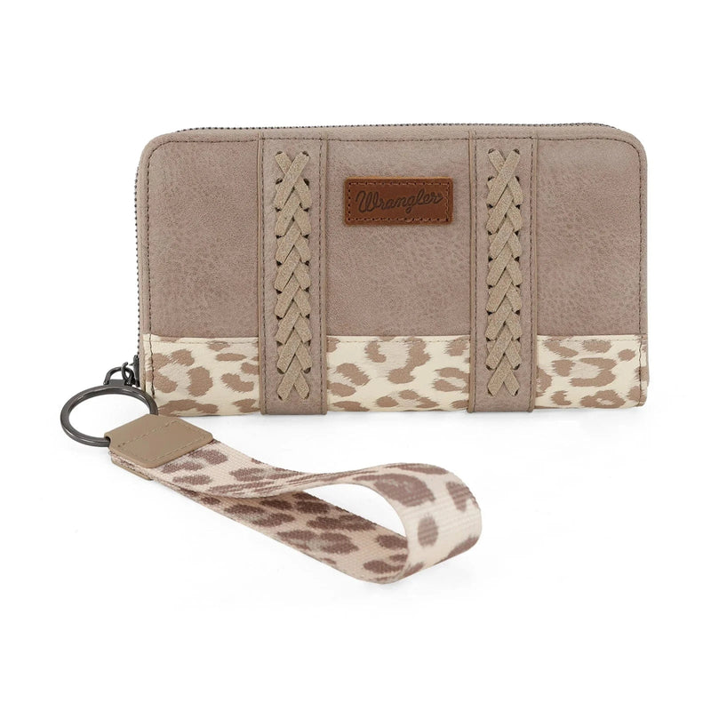 Montana West Apparel & Accessories Wrangler Tan Leopard Print Wallet